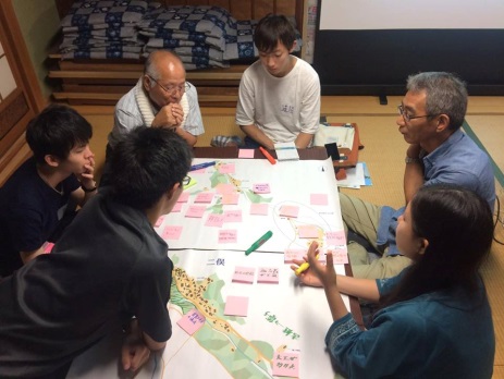 写真:学生と地域の方とのワークショップ