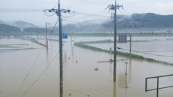 福知山市の水害の様子
