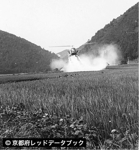 ヘリコプターによる農薬散布