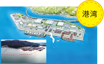 港湾 京都舞鶴港国際ふ頭第2バースおよび2期整備の様子