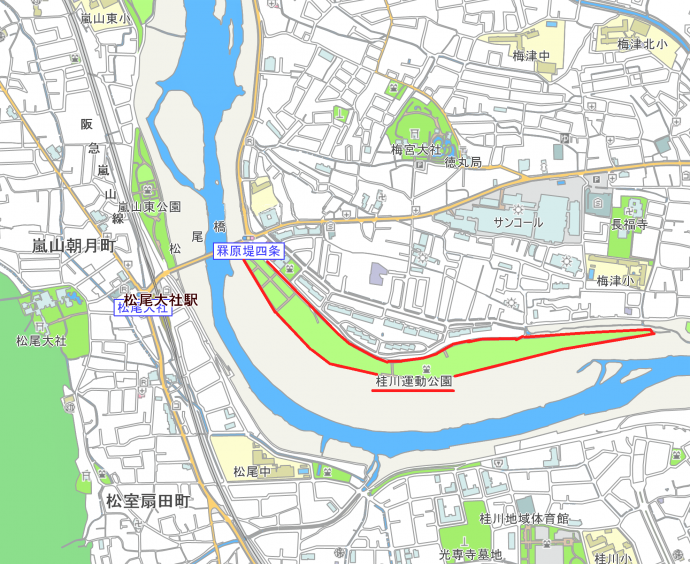桂川公園位置図3