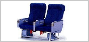 航空機座席用バッゲージバー、フレームパイプの写真