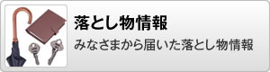 落とし物情報 みなさまから届いた落とし物情報
