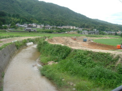 第2工区の水路工事の施工状況（撮影日7月11日）
