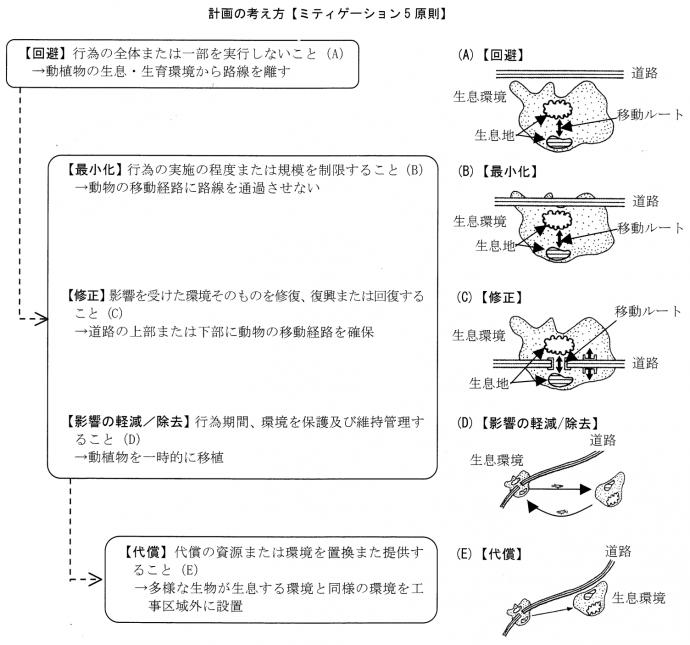 ミティゲ―ション5原則のイメージ図