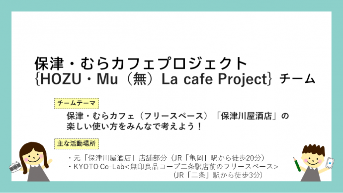 保津・むらカフェプロジェクトチーム令和5年度活動報告