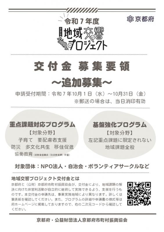 R7募集要領表紙（追加募集）