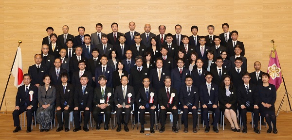 令和3年度京都府職員の表彰(南部会場)に出席する知事