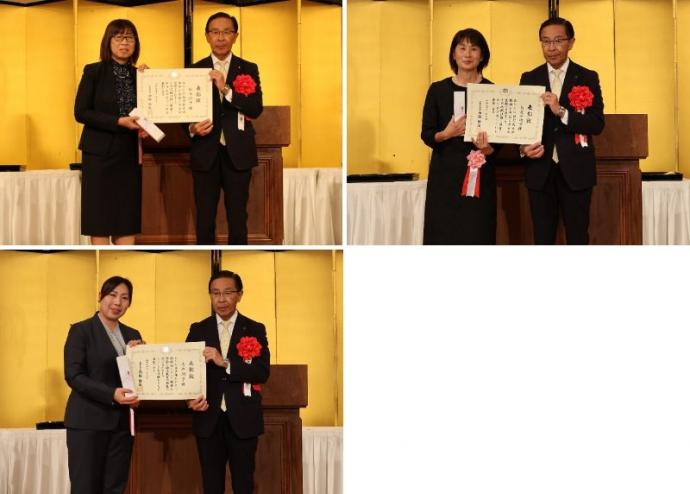 京都府私立学校教育功労者表彰に出席する知事