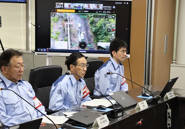 令和6度京都府地震災害対応訓練に出席する知事