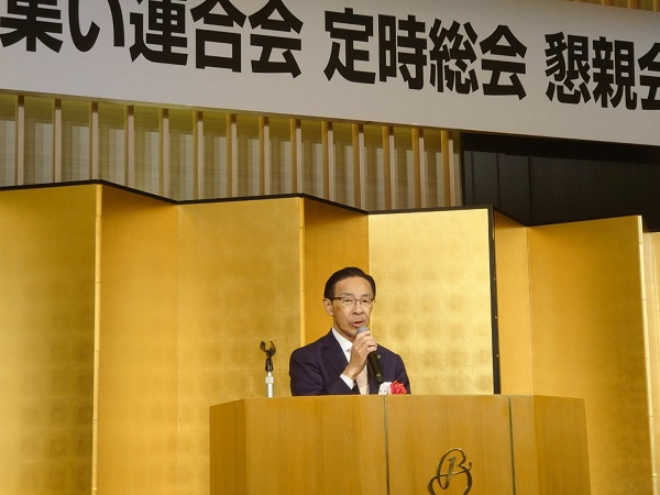 京都ふるさとの集い連合会2025年度総会懇親会に出席する知事