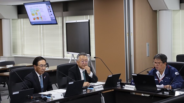 台風第15号に係る部局長連絡会議に出席する知事