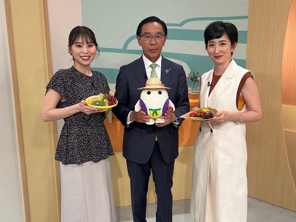 「あったか京都!」に出演する知事
