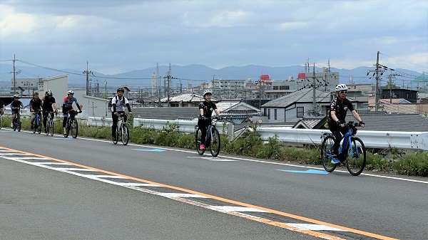 京都to万博チャレンジライドに出席する知事