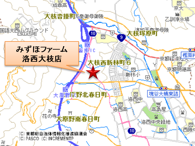 みずほファーム洛西大枝店地図