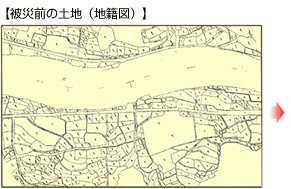 被災前の土地（地籍図）