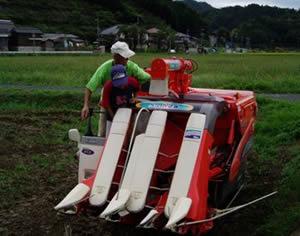 コンバイン（稲を刈る機械です。）