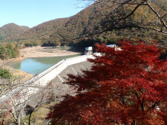 大野ダムと紅葉