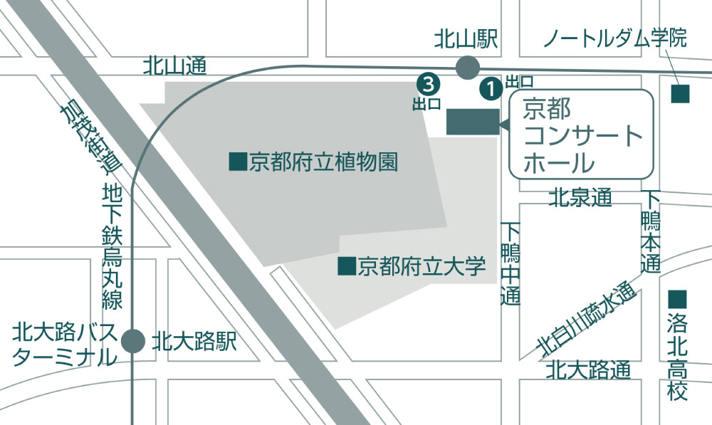 京都コンサートホールマップ