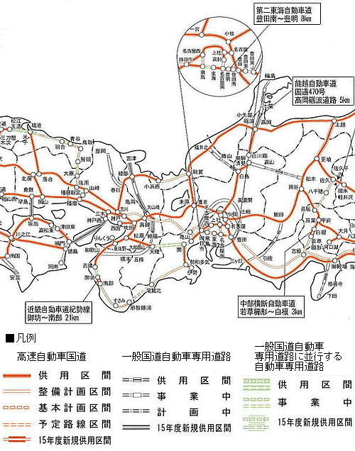 高規格幹線道路網図イラスト