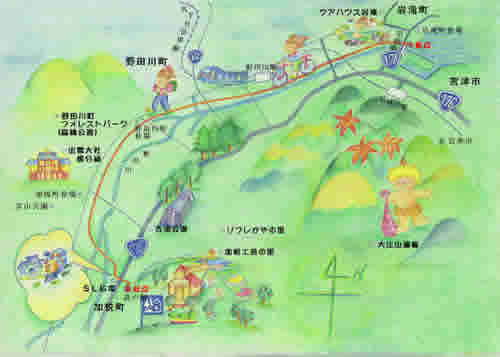 加悦岩滝自転車道線地図