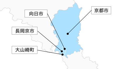 京都・乙訓の地図