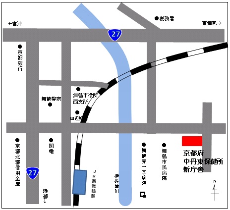 中丹東保健所周辺地図
