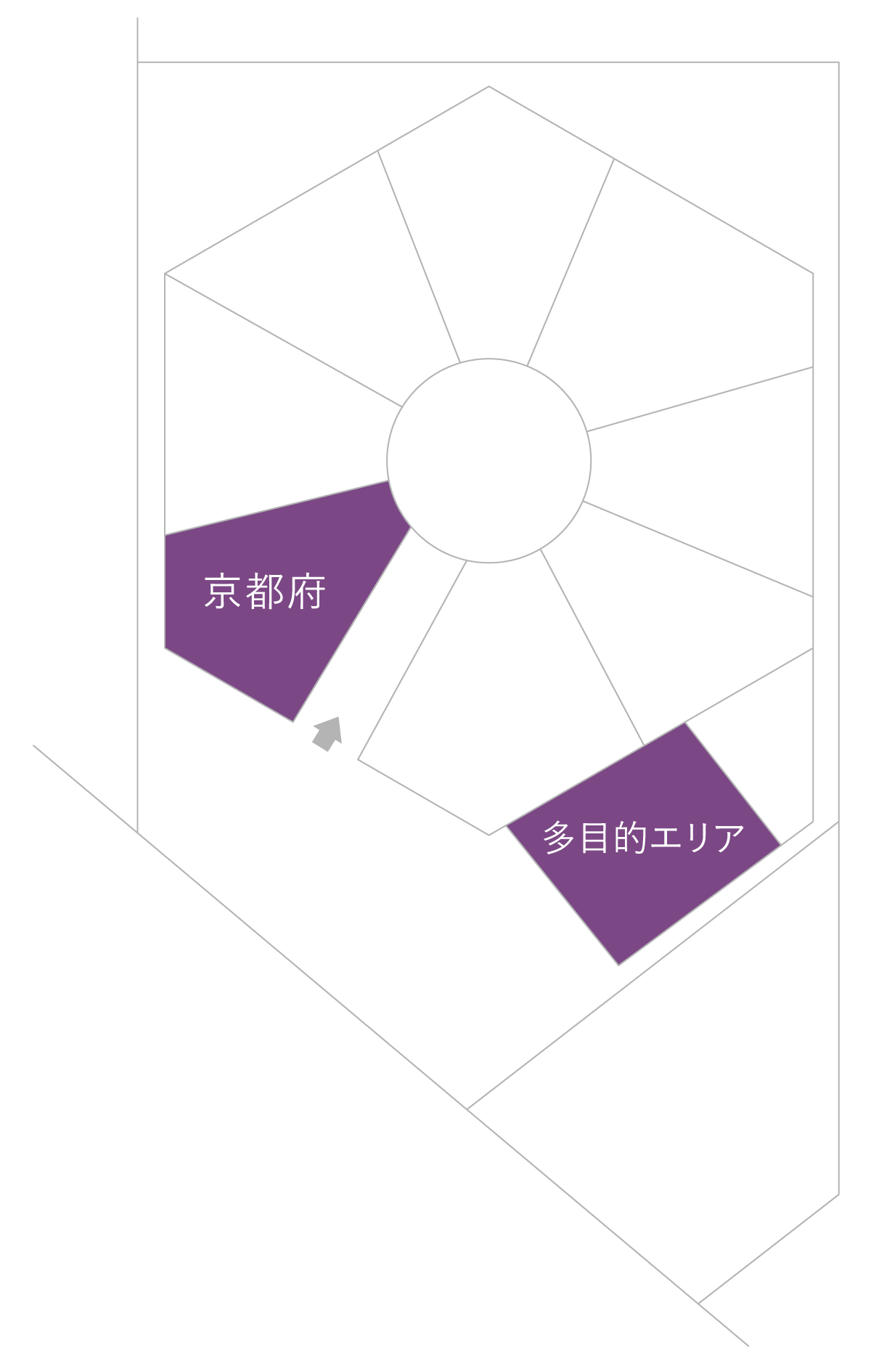 関西パビリオン京都ゾーン位置案内図