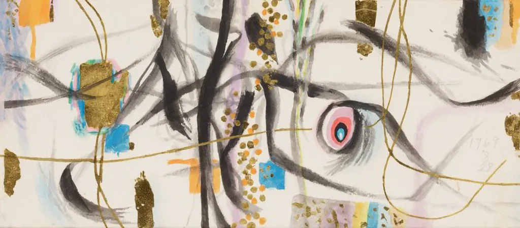 堂本印象《手をつなぐ（万博緞帳下絵）》1969年