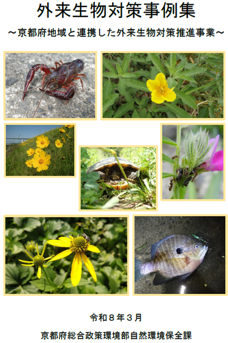 外来生物対策事例集の表紙イラスト