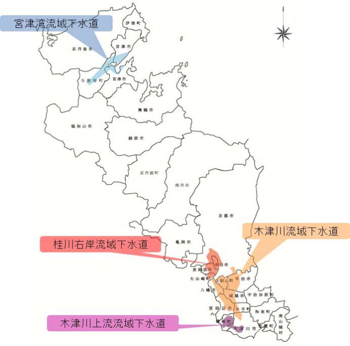 流域下水道の箇所図