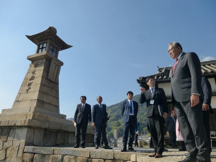 福山市鞆支所（広島県福山市）日本遺産認定地域を視察