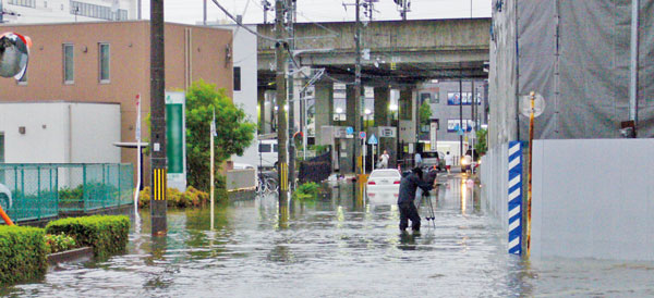 福知山市の水害の様子