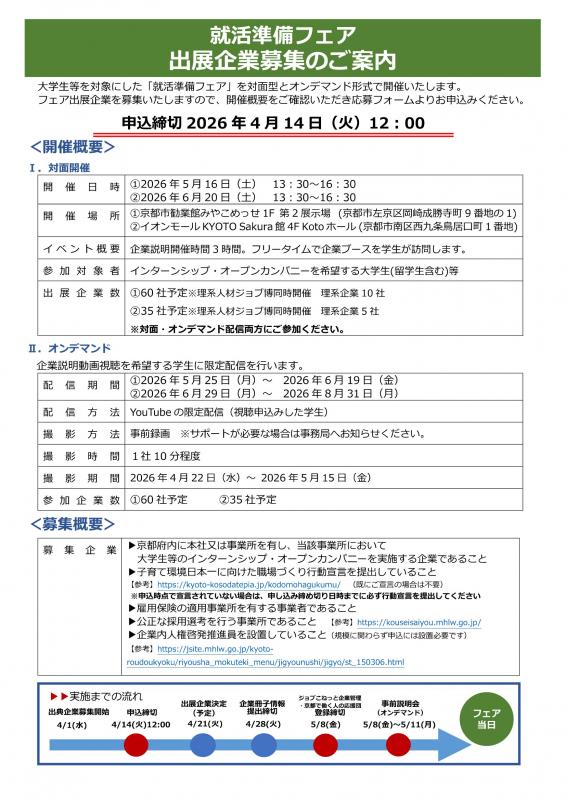 出展企業募集のご案内
