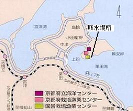 海洋センター海水取水位置図