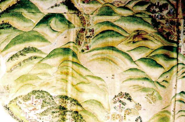 図47　洛中洛外絵図（岩倉西部から上賀茂の山地）