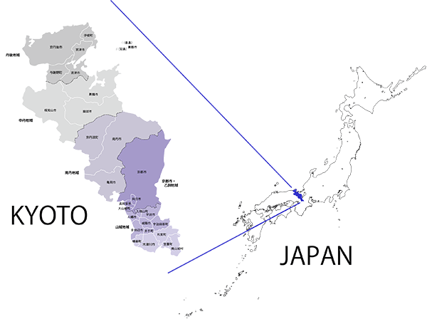 Survey Areas for Kyoto Prefecture Red Data Book