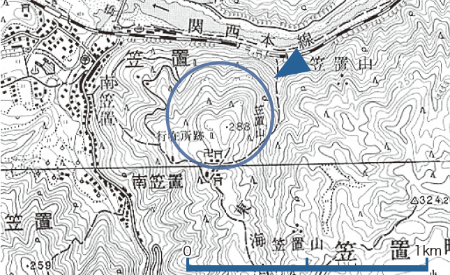 2.5万分の1 笠置山、柳生
