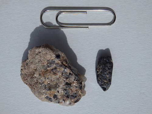 大谷鉱山の錫石 結晶