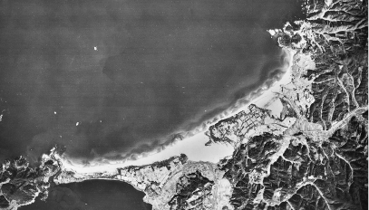 久美浜砂丘の空中写真(1927年)