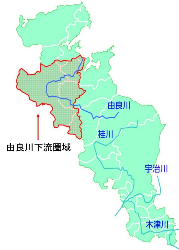 由良川下流圏域の位置図