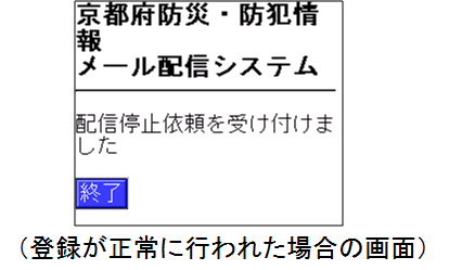 配信停止完了