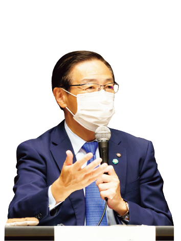 意見を述べる西脇知事