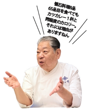 懐石料理8品65品目を食べてもカツカレー1杯と同程度のカロリー。それには理由がありますねん