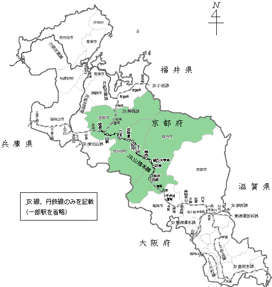 山陰本線路線図