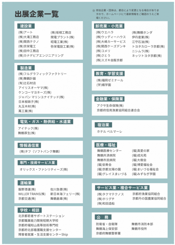 まいづる夏の就職フェア2025裏