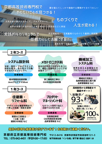 令和7年度オープンキャンパスちらしサンプル画像2-2