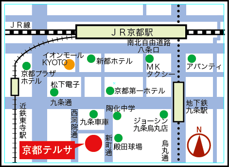 ジョブパーク　京都テルサ地図