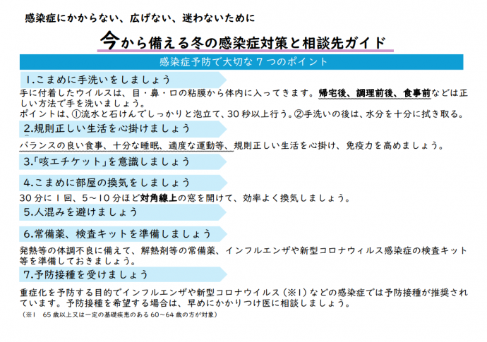 冬の感染症対策チラシ①