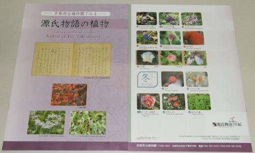 京都府立植物園でみる源氏物語の植物パンフレット画像